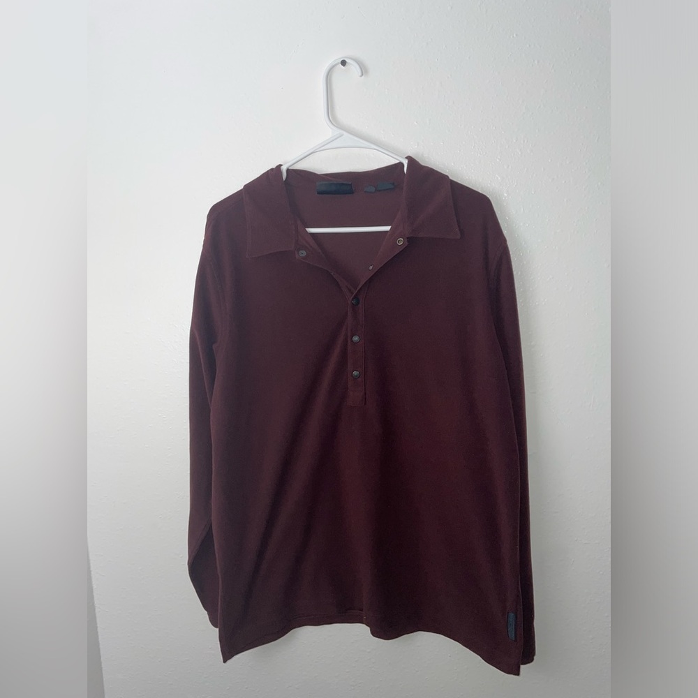 DKNY mens half button up